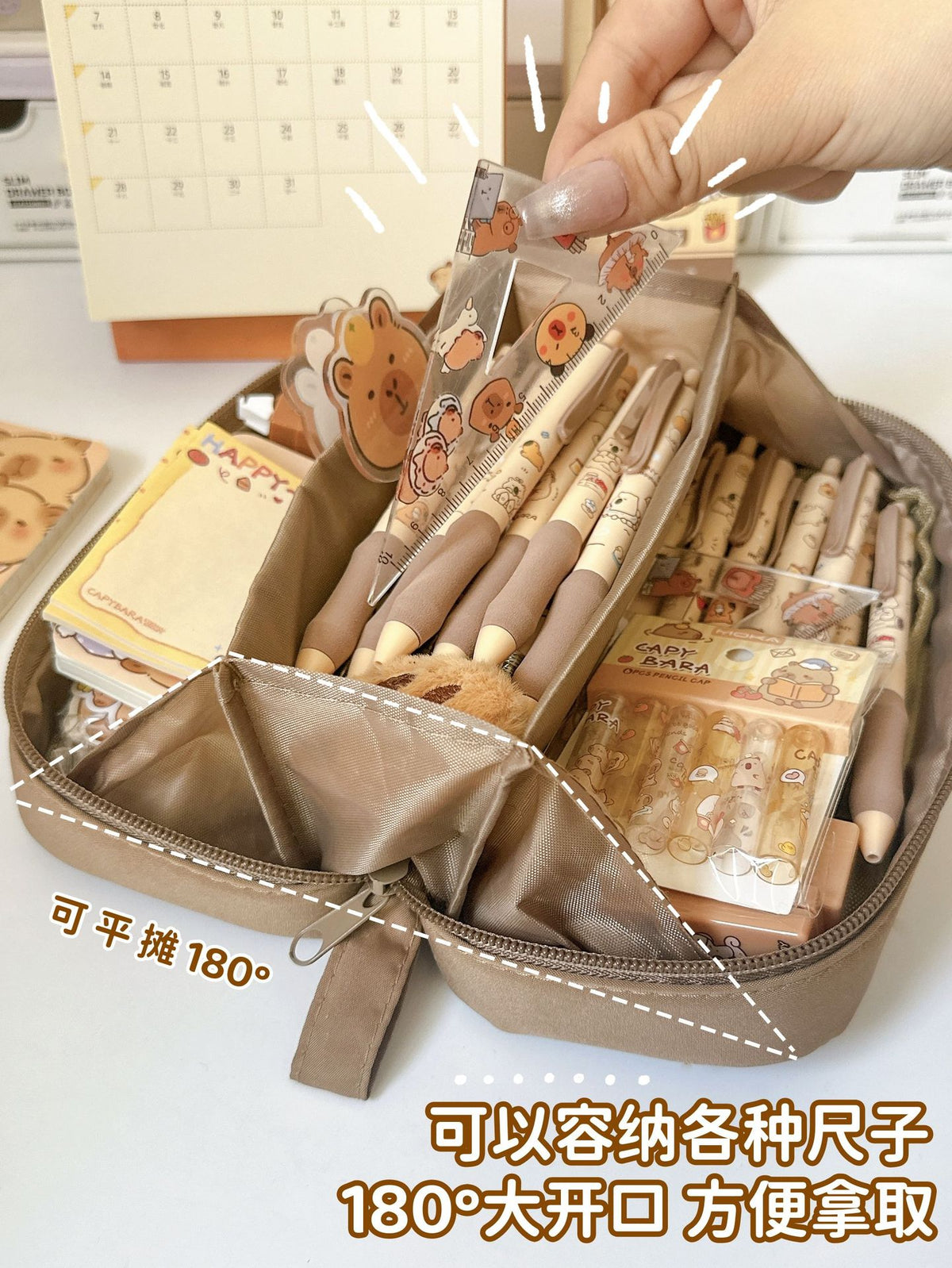 New Volcano Pencil Bag Large Capacity High Color Value Stationery Box for Men and Women Students 2025 Super Fire Pencil Case Storage Bag