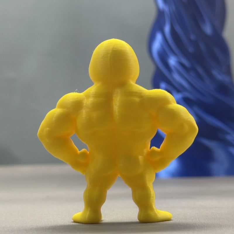 Muscle Little Yellow Duck Toy Funny Standing Duck Home Decoration Desktop Ornament Gift for Friends Model