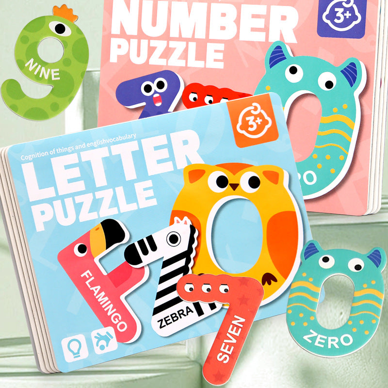 Cross-border Children's Magnetic Puzzle Refrigerator Sticker Capital Alphanumeric Animal Cognitive Magnetic Sticker Early Education Enlightenment Puzzle