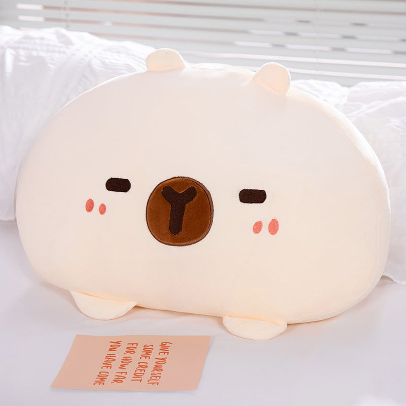 New Capibala Capybara Pillow Soft Cute Dumpling Cute Girl Sleeping Pillow Plush Toy Cross-Border