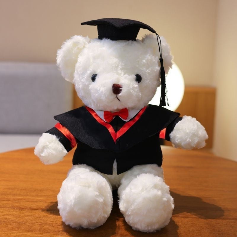 Graduation Bear Doll Doctor Bear Bachelor's Uniform Bear Doll Graduation Bear Gift for College Students with Logo Printing