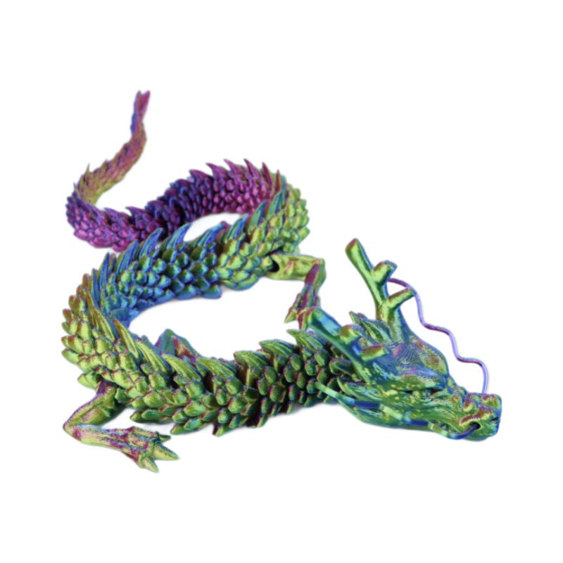 Net red explosions 3d printing dragon ornaments Chinese dragon cross-border dragon egg joint dragon toy hand gift stall wholesale