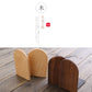 Japanese Style Simple Wooden Book Stand Creative Black Walnut Wood Thickened Bookshelf Bookend Student's Solid Wood Bookend Logo
