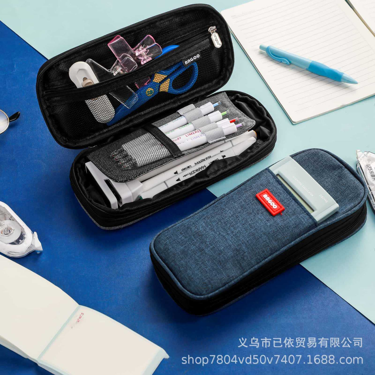 Retractable Pencil Case, Super Large Capacity, Multifunctional Stationery Box, Portable Foldable Storage Bag for Primary and Secondary School Students, Specially Designed for Exams