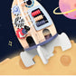 New Children's Wooden Space Rocket Multi-Functional Educational Early Education Around Beads Montessori Toys Customized