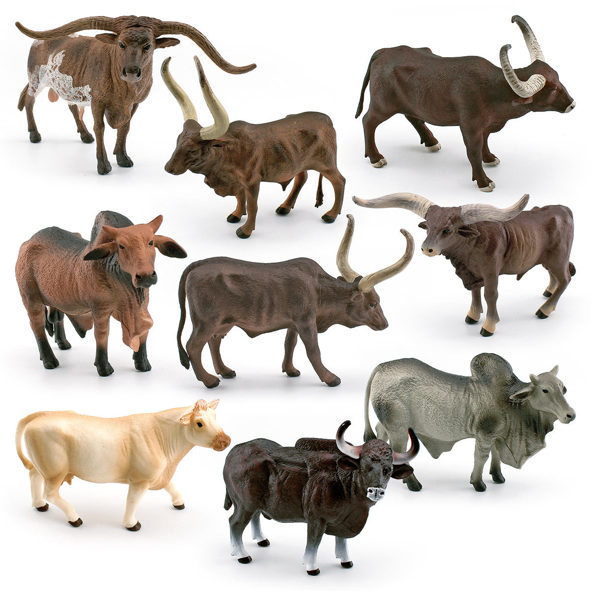 Cross-border simulation Texas Longhorn Watu West cow tumor cow charolai cow goer river buffalo model