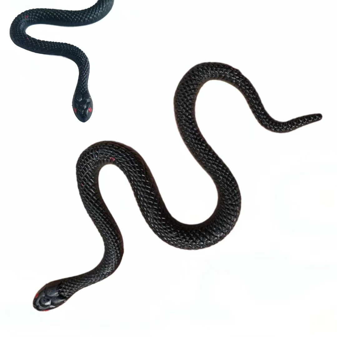 Festival party scary high simulation snake cobra round head snake water snake soft glue fake snake model toy