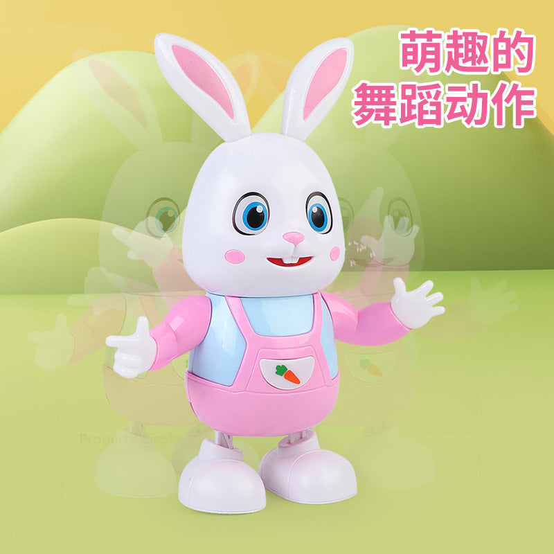 Children's Electric Dancing Robot Rabbit Toy Drumming Swinging Bunny Baby Baby Walking Early Education Toy