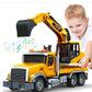 Cross-border simulation trailer toy inertia flat rescue large engineering car boy road transport toy car wholesale