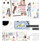 ZABC cross-border die-cut PET sticker book chasing ordinary series 20 characters life hand account collage stickers