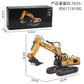 Cross-border 11-way children's electric toy lighting and sound effects engineering vehicle 1:20 crawler alloy remote control excavator model