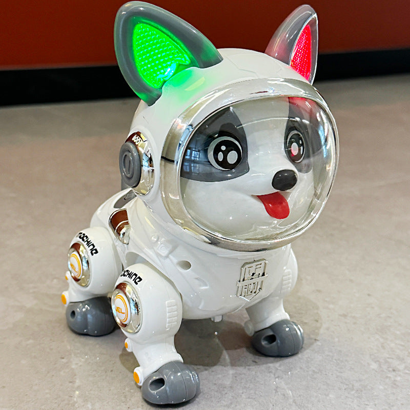 Electric intelligent robot dog learning to speak puzzle early education Corgi dog singing and dancing children's toy dog gift wholesale