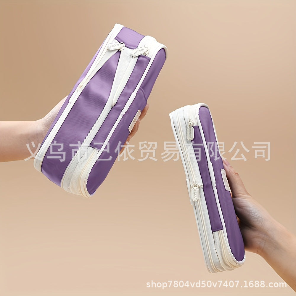 Retractable Pencil Case, Super Large Capacity, Multifunctional Stationery Box, Portable Foldable Storage Bag for Primary and Secondary School Students, Specially Designed for Exams