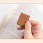in stock Dopamine Color Magnetic Leather Bookmark Square Magnetic Bookmark Graduation Gift Bookworm Reading Pagination Clip