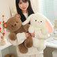 Little Bear Plush Toy Running Series Rabbit Doll Cute Pink Pig Plushie for Girls Wedding Throw Dolls