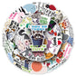 50 cartoon animal quotation stickers text creative graffiti notebook mobile phone book goo card suit stickers