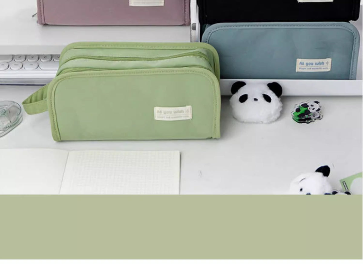 Three-Dimensional New Pencil Case for High School Students, Simple Large-Capacity High-Value Stationery Bag, Storage Bag