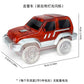 Magnetic track car electric light-emitting jeep police car project small train track accessories children's toys car