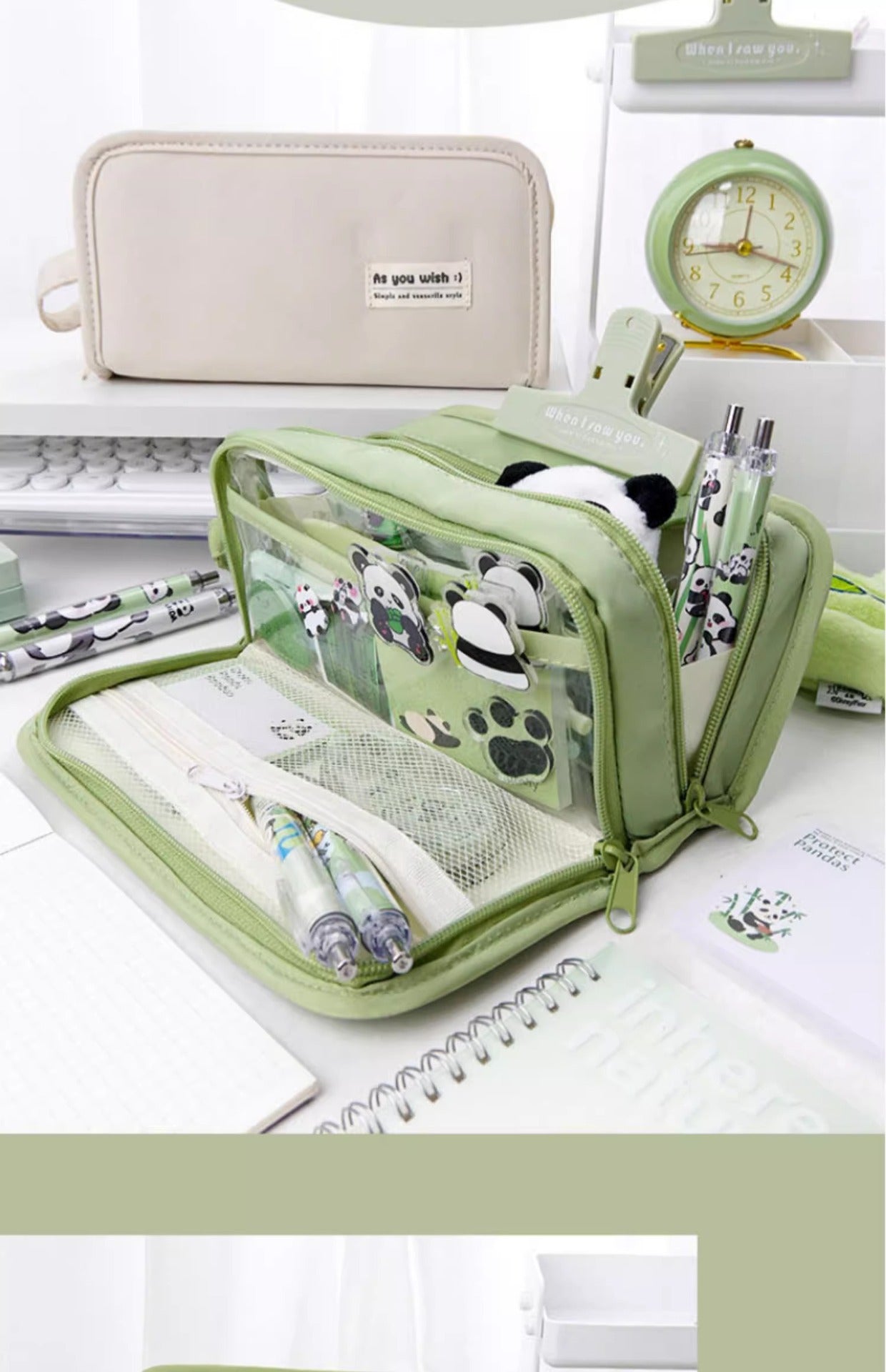 Three-Dimensional New Pencil Case for High School Students, Simple Large-Capacity High-Value Stationery Bag, Storage Bag