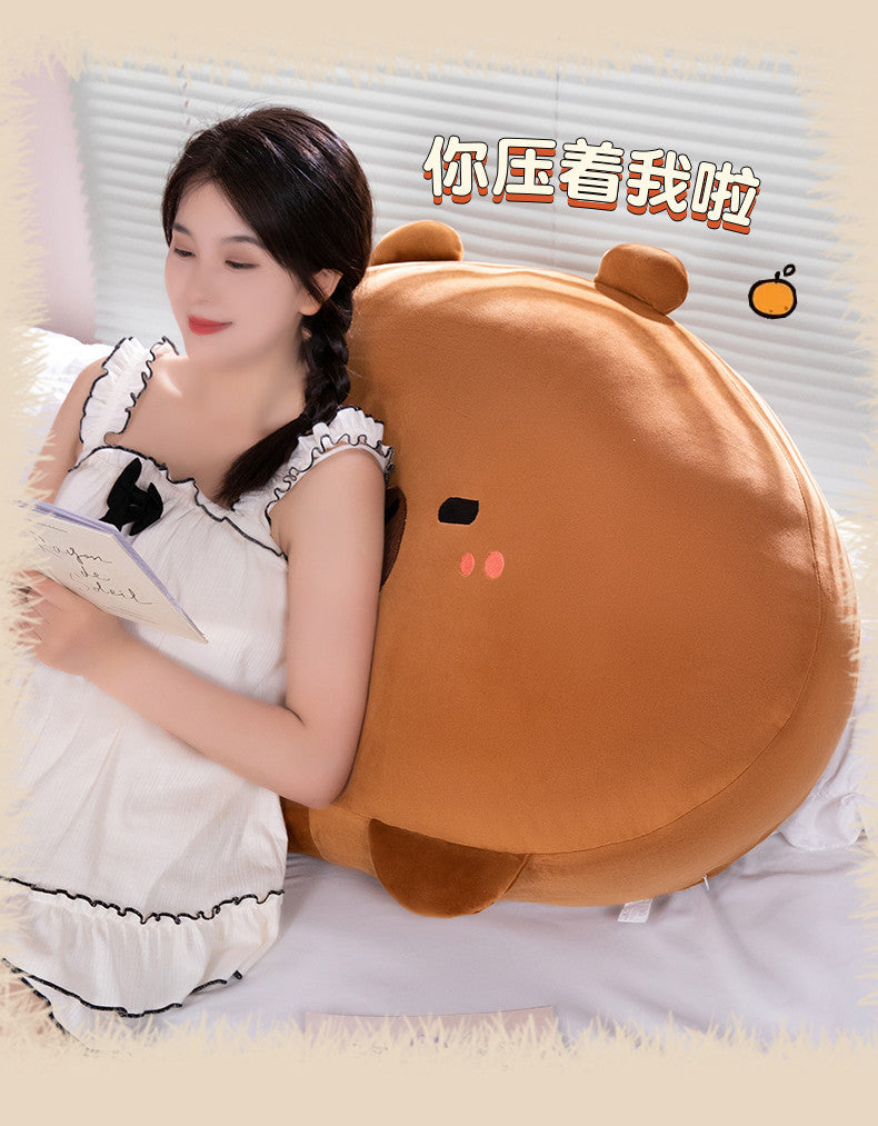 New Capibala Capybara Pillow Soft Cute Dumpling Cute Girl Sleeping Pillow Plush Toy Cross-Border
