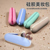 Cross-border Straight Hair Comb Silicone Storage Bag Lipstick Cosmetic Storage Bag Large Capacity Student Stationery Box Waterproof Bag