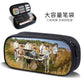 Times Youth Multi-Layer Stationery Box Canvas Pencil Bag Large Capacity Student Storage Box Pencil Bag Zipper New Style