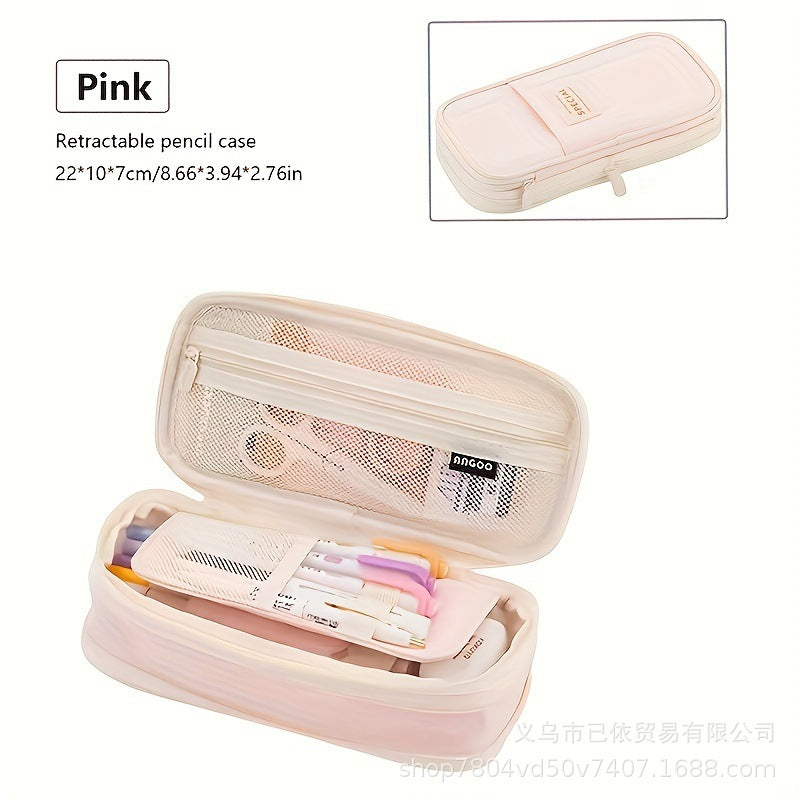 Oxford Cloth Large-Capacity Double-Zipper Multi-Layer Pencil Case Multi-Functional Stationery Box for Primary and Secondary School Students in the Back-To-School Season Wholesale from Manufacturers