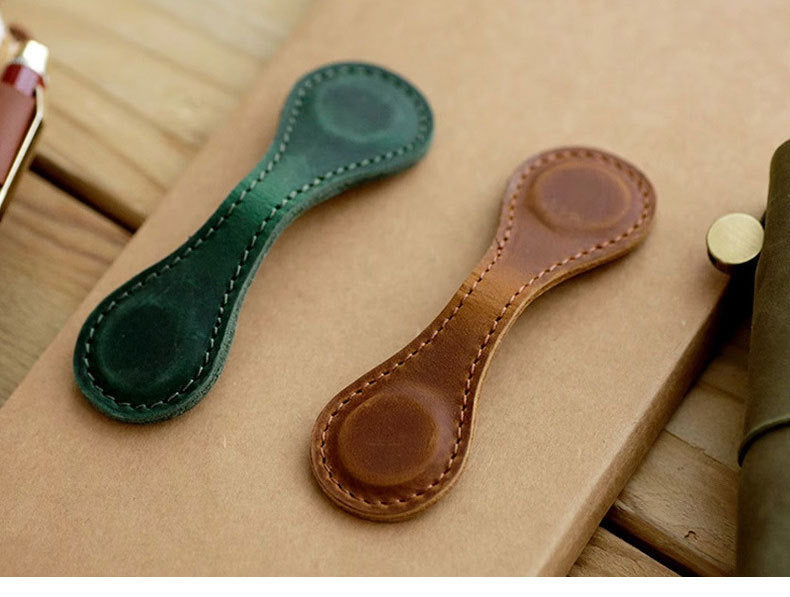 European-Style Retro Genuine Leather Magnetic Bookmarks, Creative Magnetic Planner Markers, Student Reading Page Clips, Magnetic Bookmarks