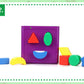 Children's educational geometric shape cognitive matching square plastic building blocks kindergarten baby intelligence box toys