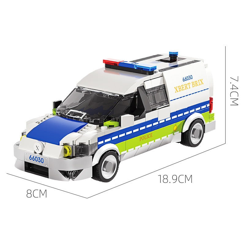 Cross-border engineering series truck city bus transport vehicle combined with small particle building blocks children's educational enlightenment toys