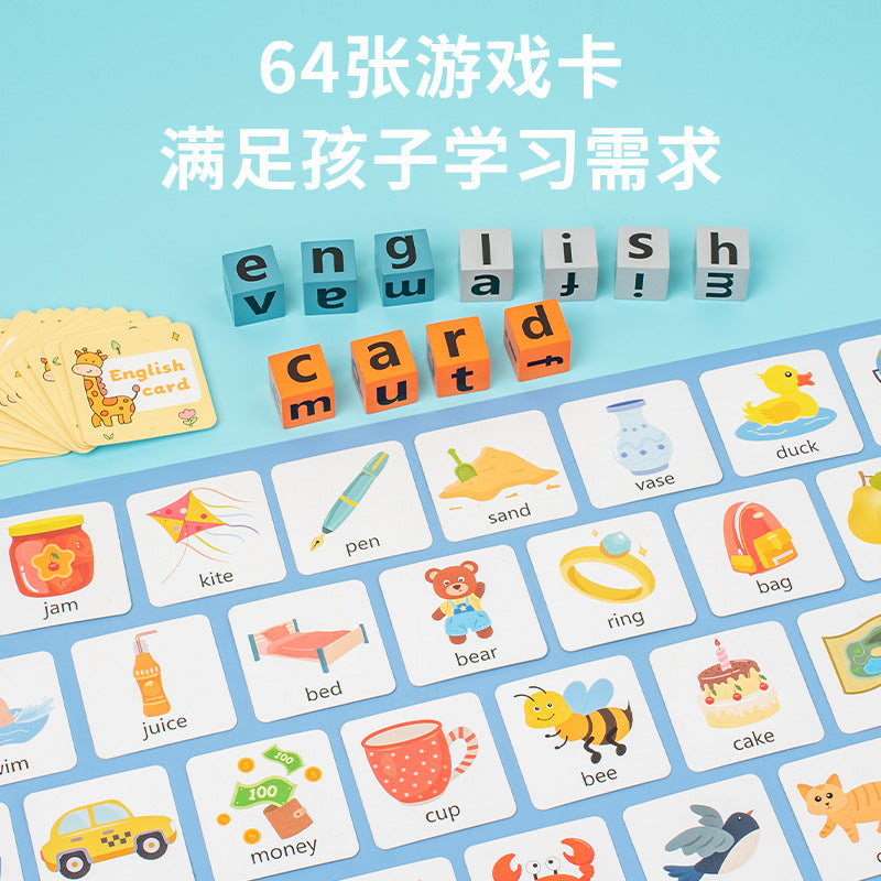 Children's English Scrabble Word Game Toys Fun Baby Parent-Child Interaction Puzzle English Letter Cognition