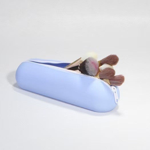 Cross-border Straight Hair Comb Silicone Storage Bag Lipstick Cosmetic Storage Bag Large Capacity Student Stationery Box Waterproof Bag