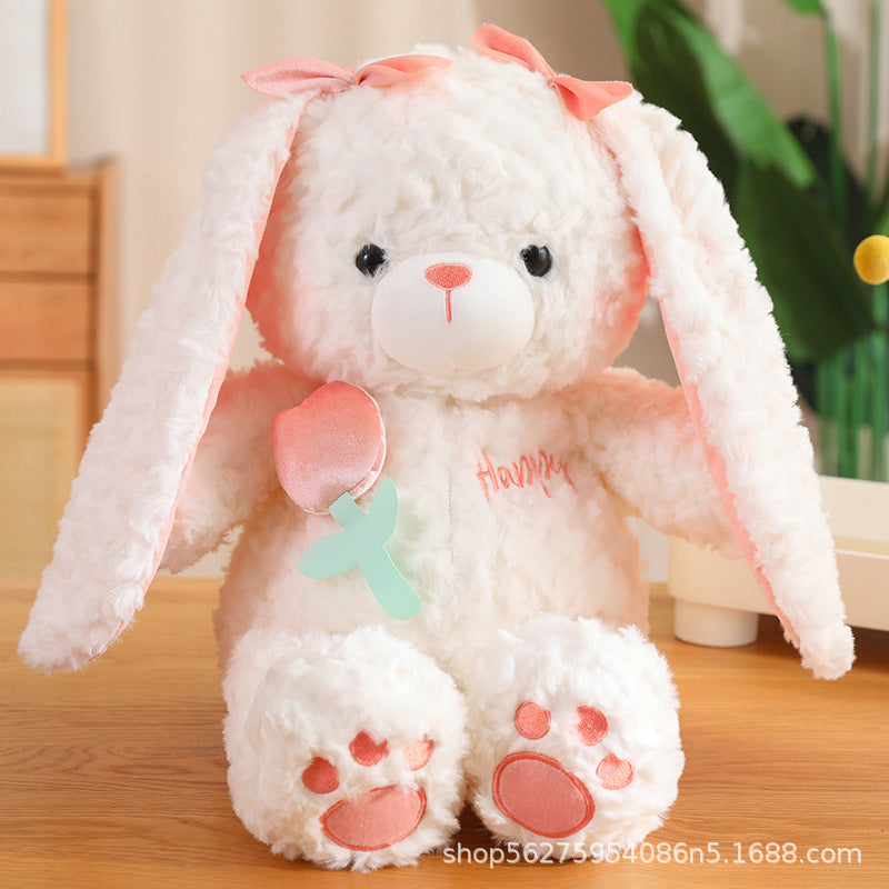 Cocoa Party Bib Rabbit Cute Panda Fox Plush Toy Little Bear Girls Children's Companion Comfort Gift Duck