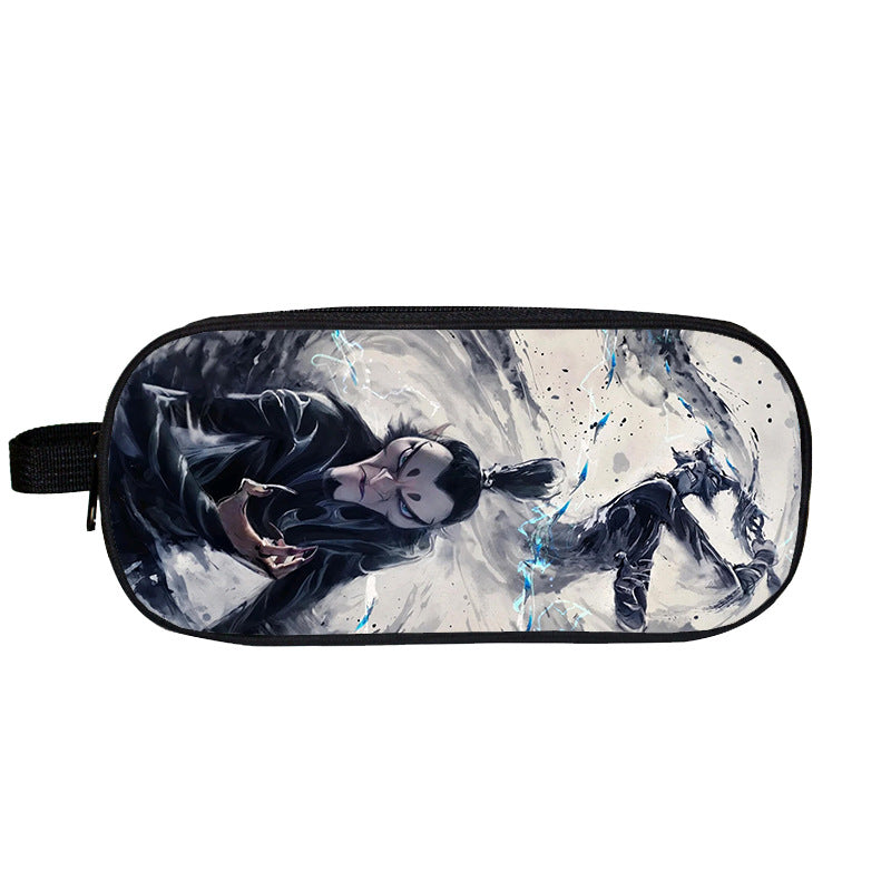 Cross-Border Nezha Stationery Box, Children's Portable Large-Capacity Storage Pencil Case, Student Wear-Resistant Double-Layer Portable Pencil Case Wholesale