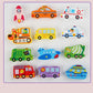 Cross-Border Children's Wooden Three-Dimensional Hexagonal Puzzle Animal Transportation Puzzle Building Blocks Early Education Educational Toys
