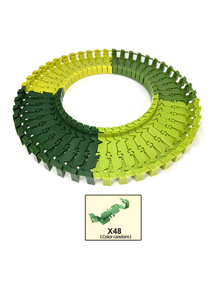 Magnetic track car electric light-emitting jeep police car project small train track accessories children's toys car