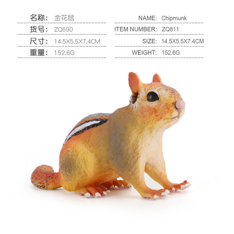 Children's Puzzle Early Education Cognitive Simulation Mouse Model Toy Static Solid Possum Guinea Piga Hair Mouse Totoro