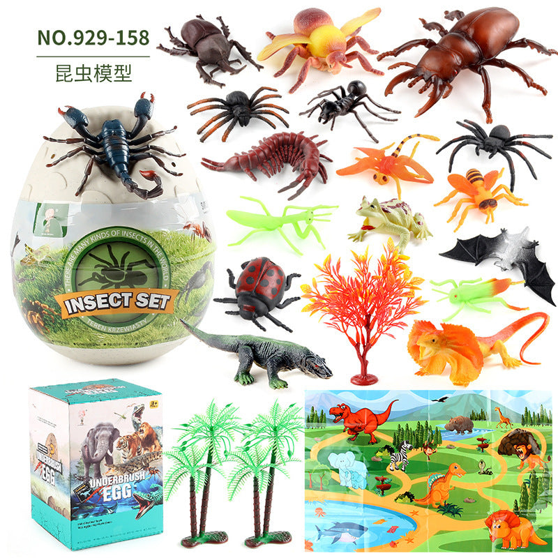 submarine marine life model jurassic dinosaur world simulation animal model blind box egg ornaments suit