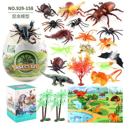 submarine marine life model jurassic dinosaur world simulation animal model blind box egg ornaments suit
