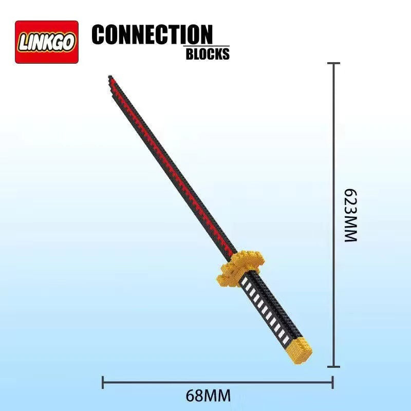 Compatible with Lego Bricks Sword Micro-Particle Weapon Knife Model with Sword Sheath Assembled Children's Educational Toys Wholesale Dropshipping