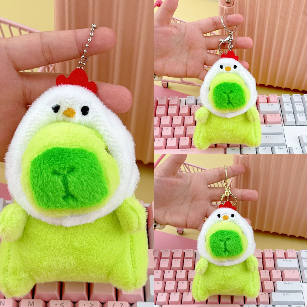 Cross-Border Capybara Mascot Backpack Small Pendant Keychain Chinese Style Zodiac Pendant Couple Ugly Doll