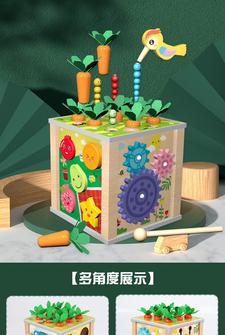 Children's Educational Bead Toys Kindergarten Students Early Education Matching Montessori Teaching Aids Shape Cognitive Beaded Treasure Box