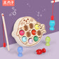 Wooden Ball Kidsren's Wooden Magnetic Kitten Fishing Game Pretend Play Magnetic Early Education Baby Toy Fishing Rod