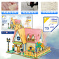 Name factory direct high-quality wood 3D three-dimensional puzzle Hummer cutting small house building Ferris wheel model