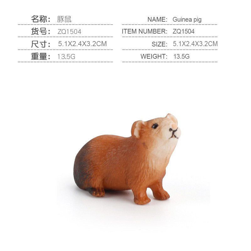 Children's Puzzle Early Education Cognitive Simulation Mouse Model Toy Static Solid Possum Guinea Piga Hair Mouse Totoro