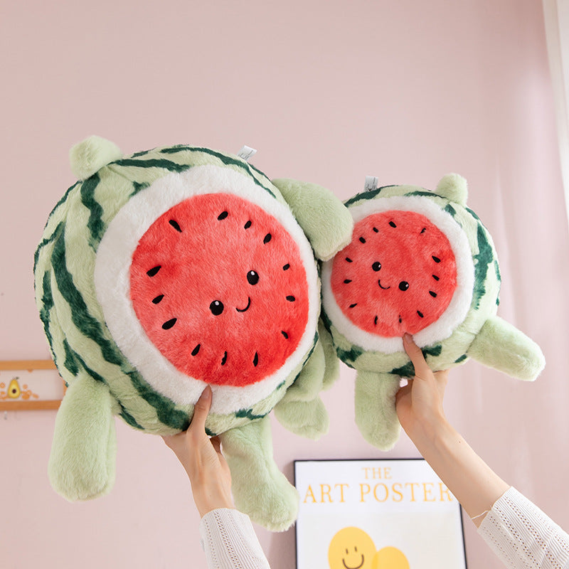 Popular Cute Summer Running Watermelon Doll Girls Dormitory Pillow Pillow Sleeping Companion Children's Gift Wholesale