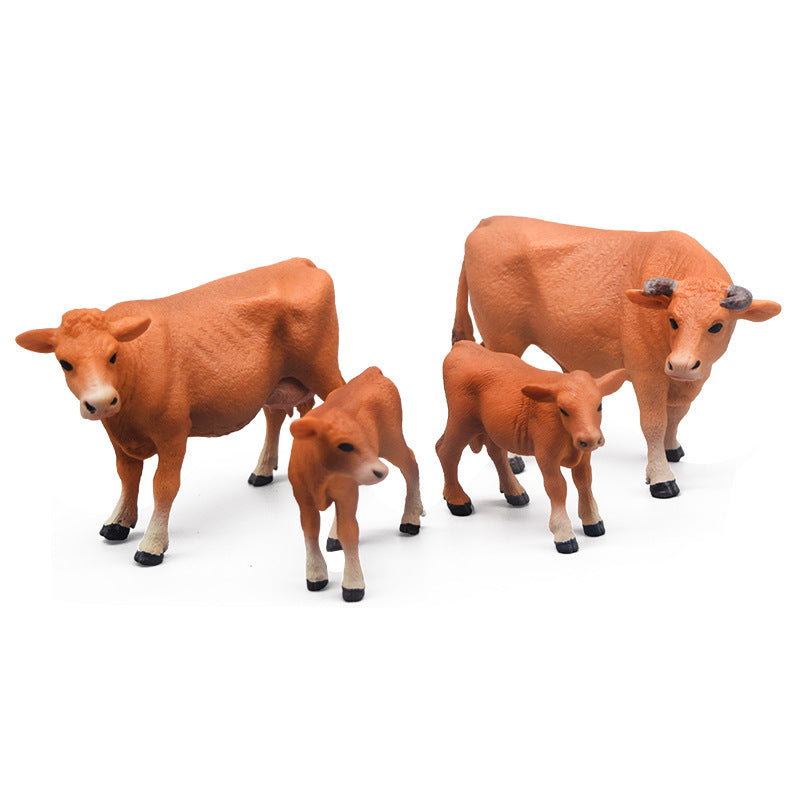 Strict Selection of Cross-border Amazon Simulation Small Animal Model Toy Farm Cow Creative Educational Children's Toys Wholesale