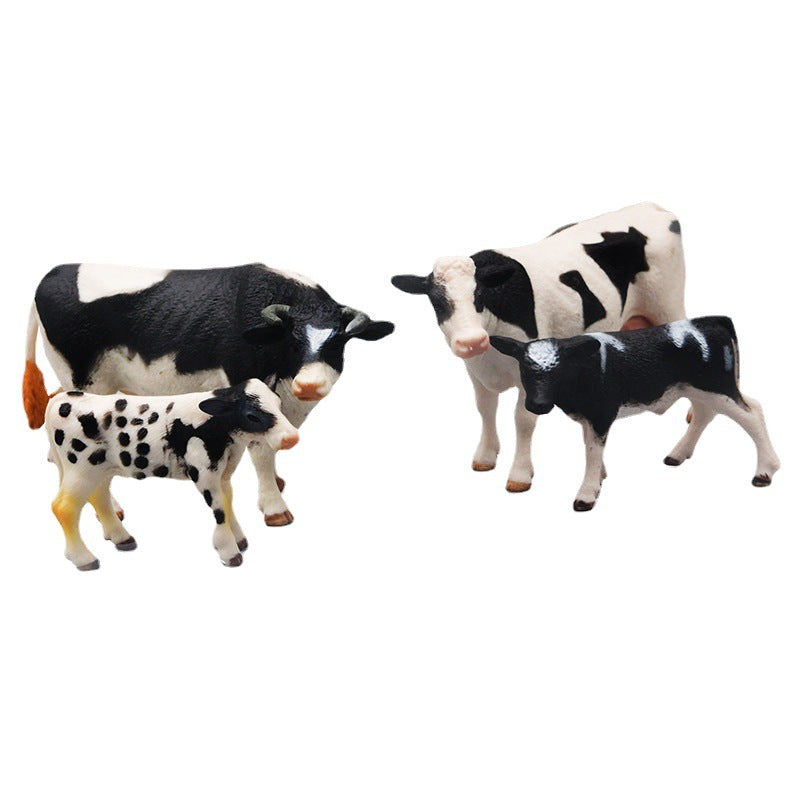 Strict Selection of Cross-border Amazon Simulation Small Animal Model Toy Farm Cow Creative Educational Children's Toys Wholesale