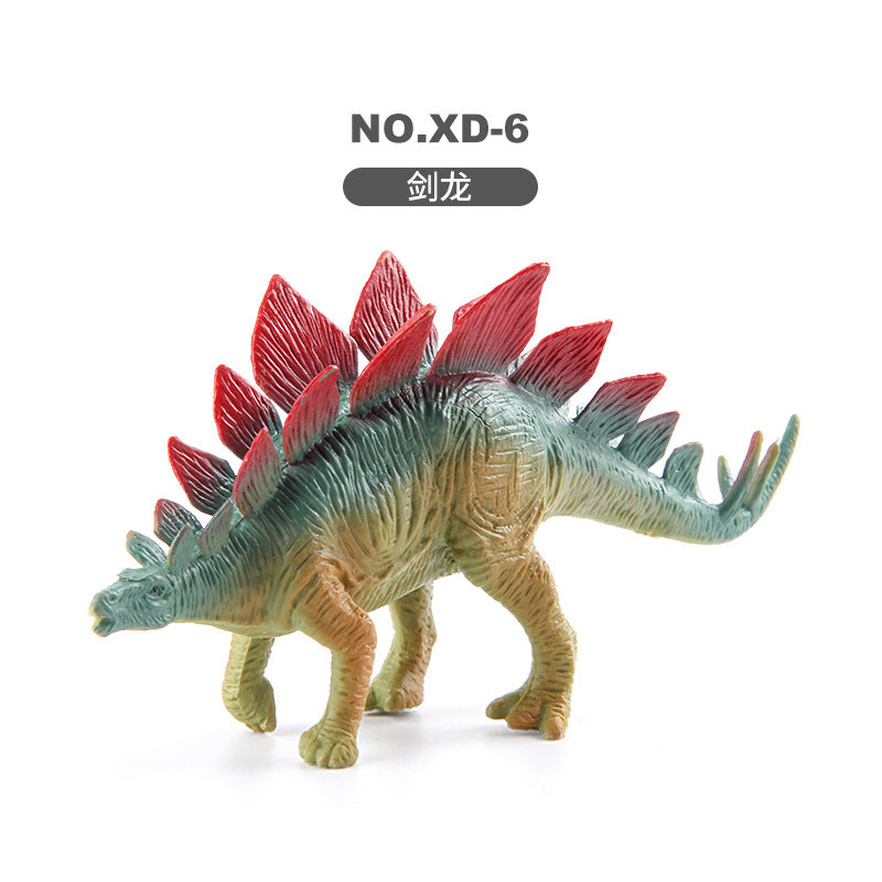Children's Dinosaur Simulation Animal Ornaments Multiple Mini Solid Dinosaur Model Stegosaurus Spinosaurus Bull Dragon Bag Ornaments