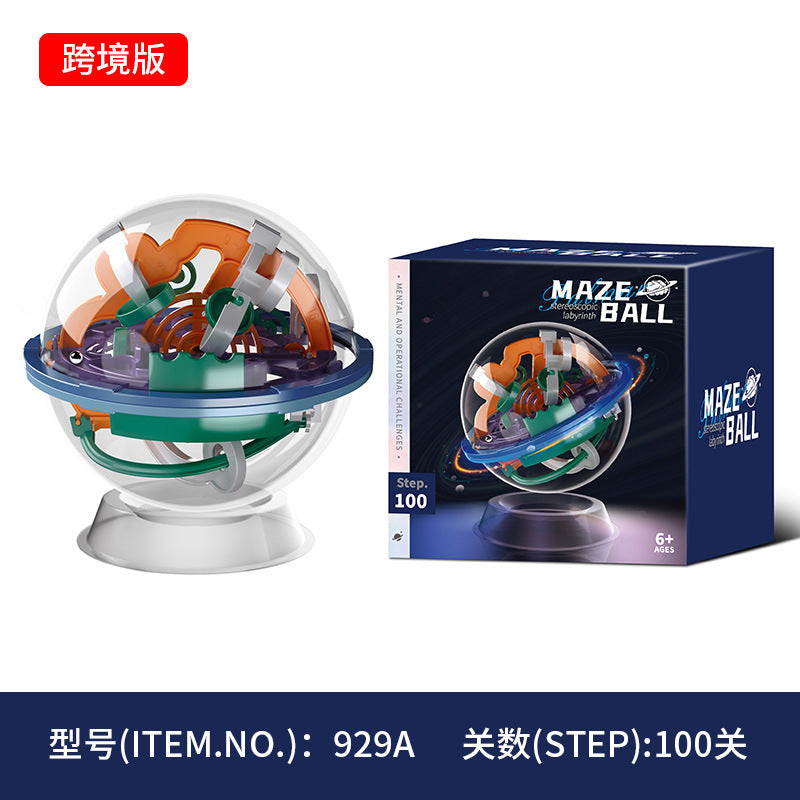 Cross-Border 3D Stereo Rubik's Cube Maze Walking Ball Toy Kidsren's Educational Play to Develop Concentration Balance Ball Maze Ball